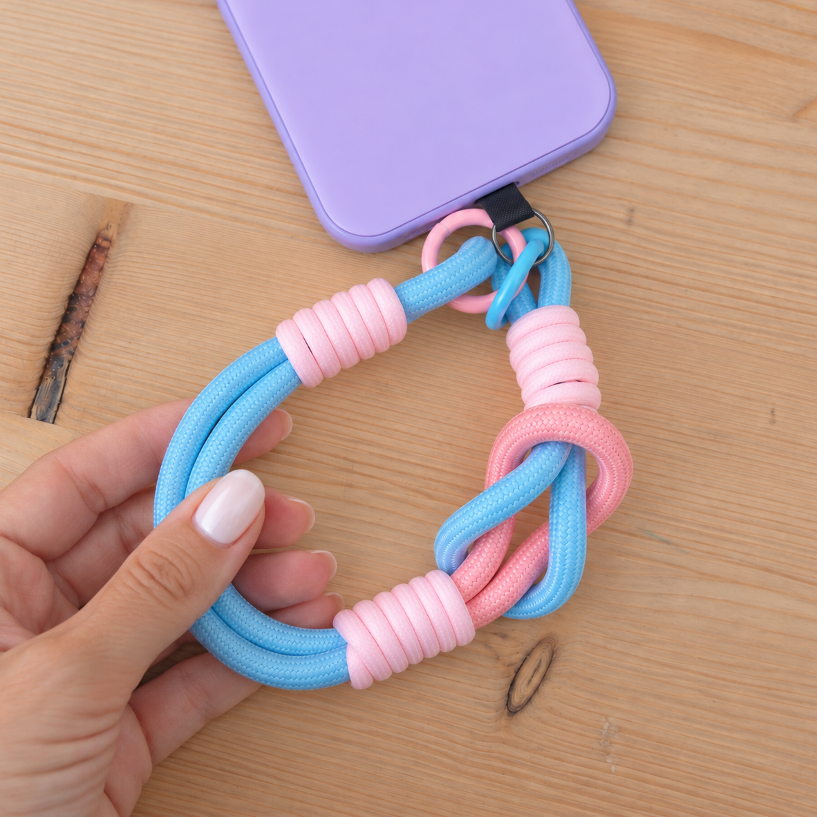 Fita Corda para Smartphone Azul e Rosa