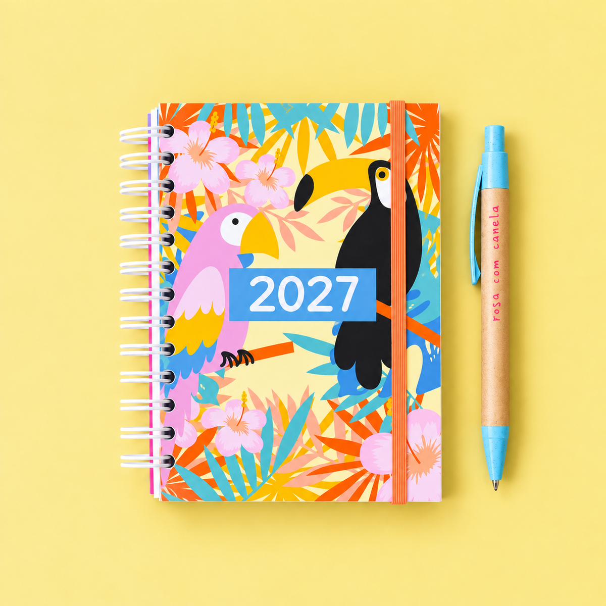 PRÉ-VENDA Agenda A6 Semanal 2027 BOTANICA Tucano