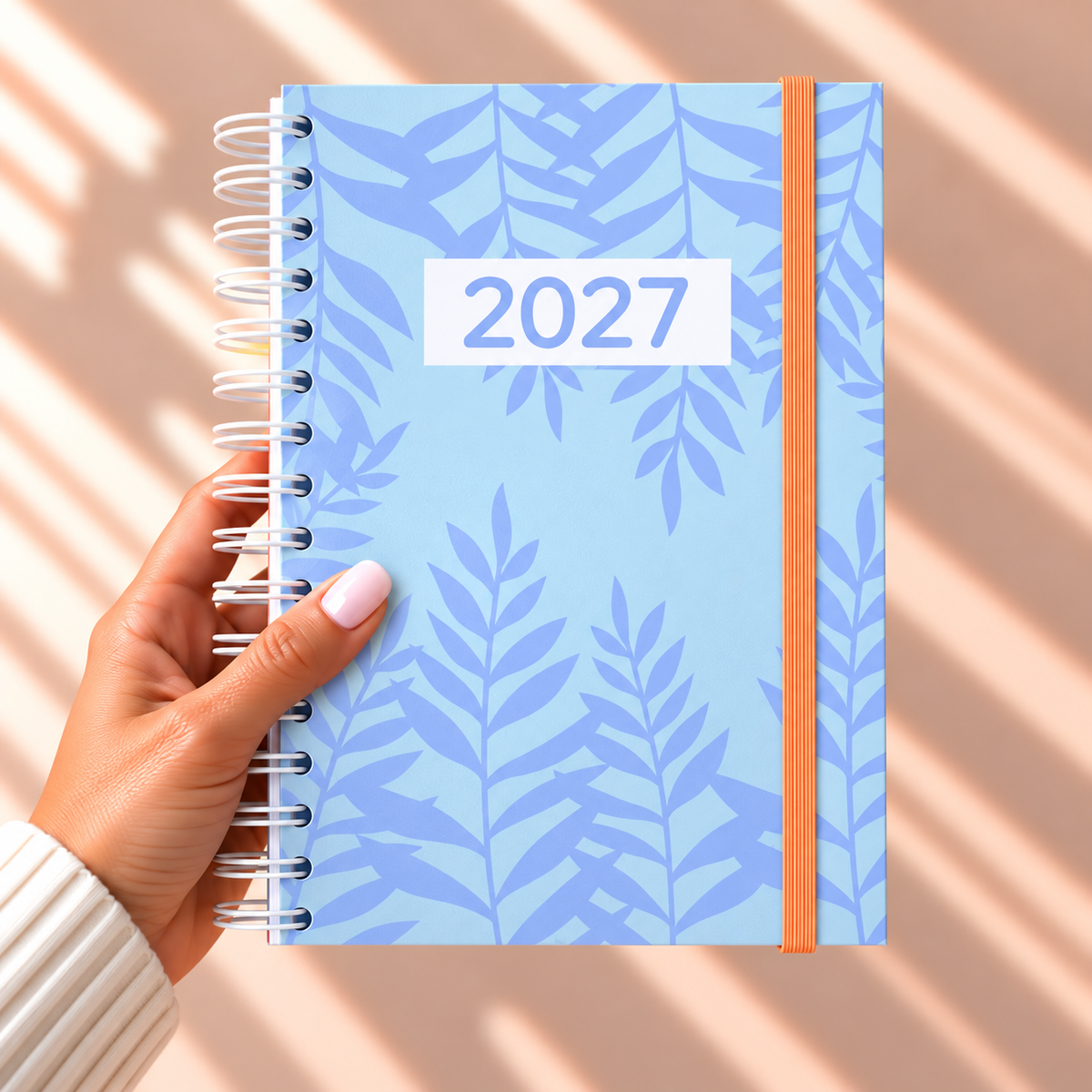 PRÉ-VENDA Agenda A5 Semanal 2027 BOTÂNICA Blue