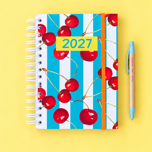 PRÉ-VENDA Agenda A5 Semanal 2027 DOLCE VITA Cherry