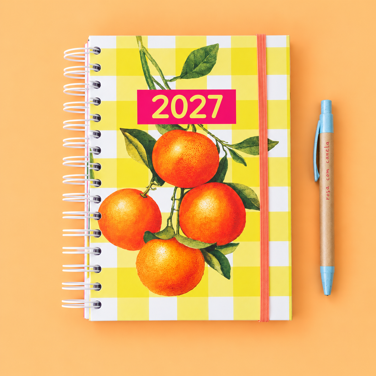PRÉ-VENDA Agenda A5 Diária 2027 DOLCE VITA Oranges