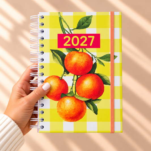 PRÉ-VENDA Agenda A5 Semanal 2027 DOLCE VITA Oranges