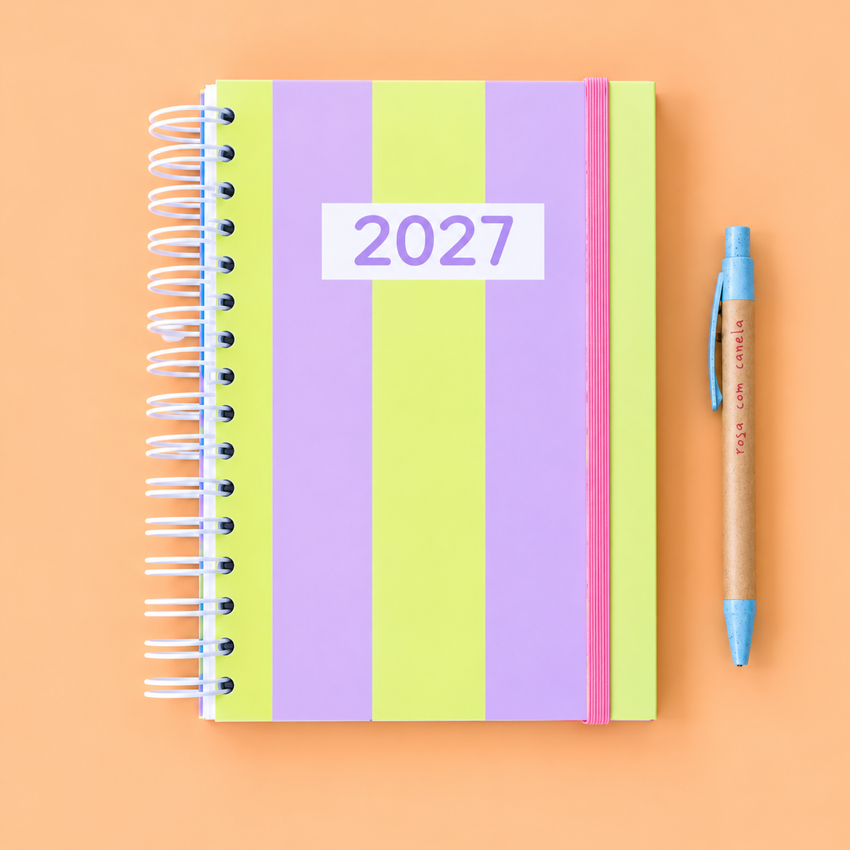 PRÉ-VENDA Agenda A5 Diária 2027 DREAM Stripes