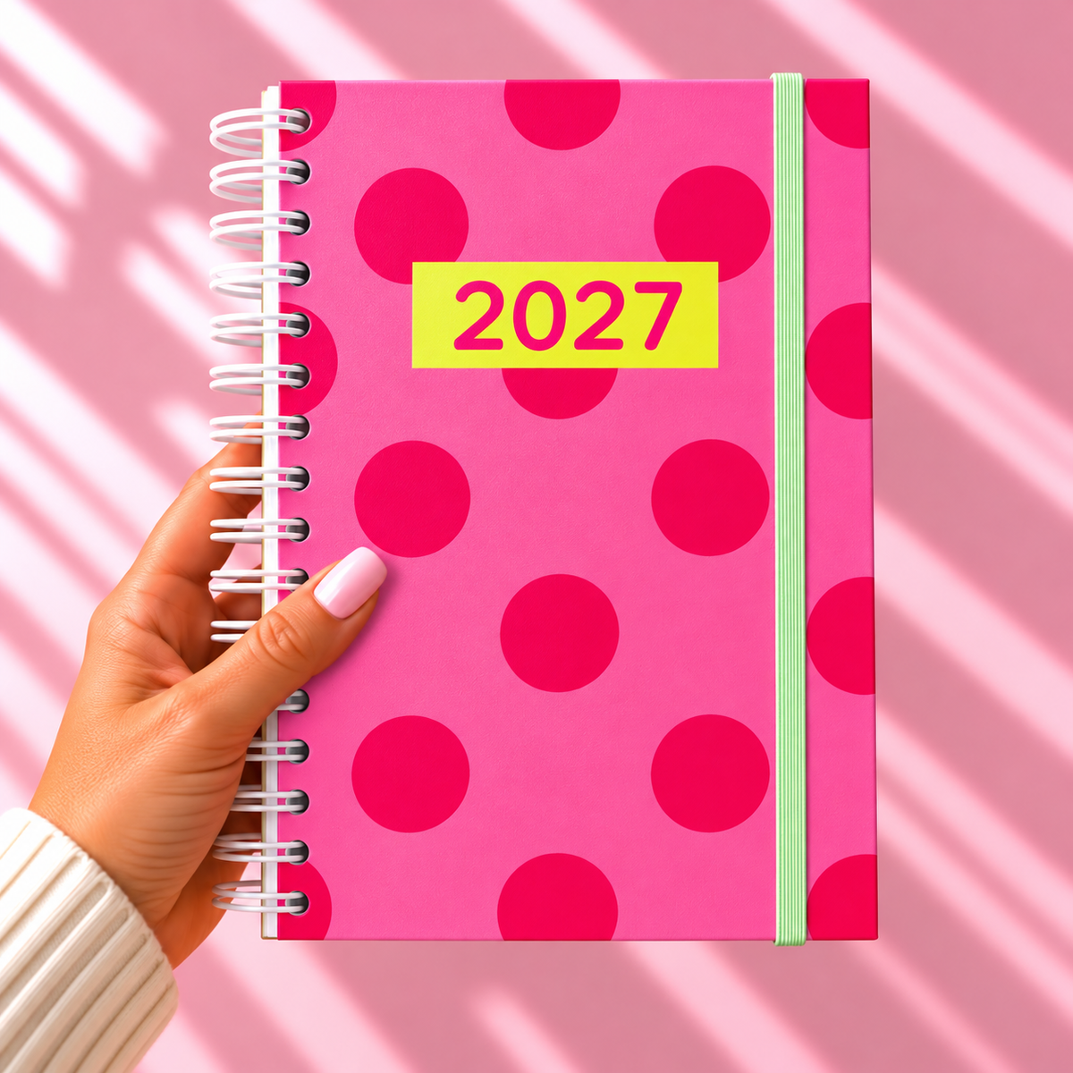 PRÉ-VENDA Agenda A5 Diária 2027 JOY Pink