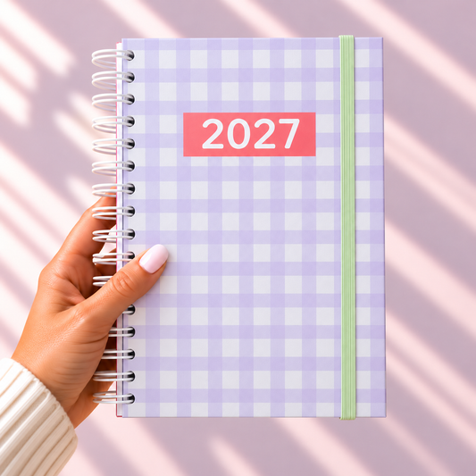 PRÉ-VENDA Agenda A5 Semanal 2027 RETRO Vichy