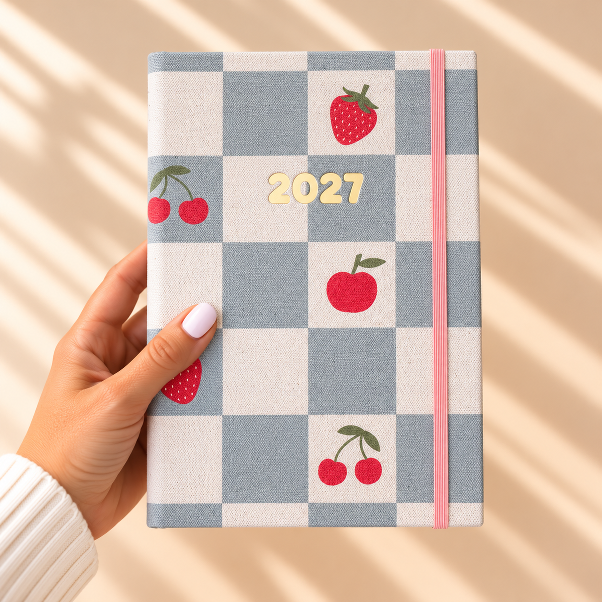 PRÉ-VENDA Agenda A5 Diária 2027 Tecido 1017