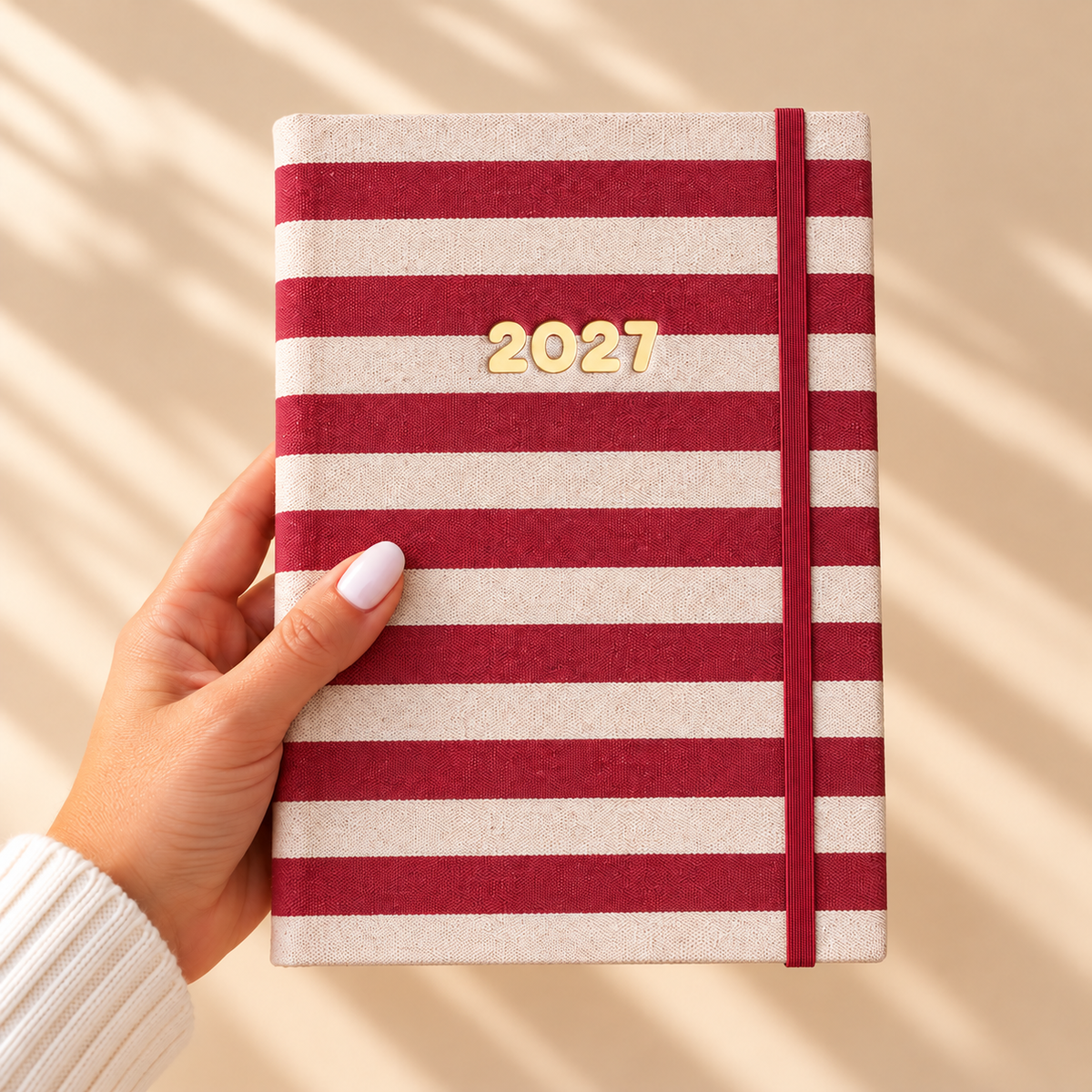 PRÉ-VENDA Agenda A5 Diária 2027 Tecido 1033