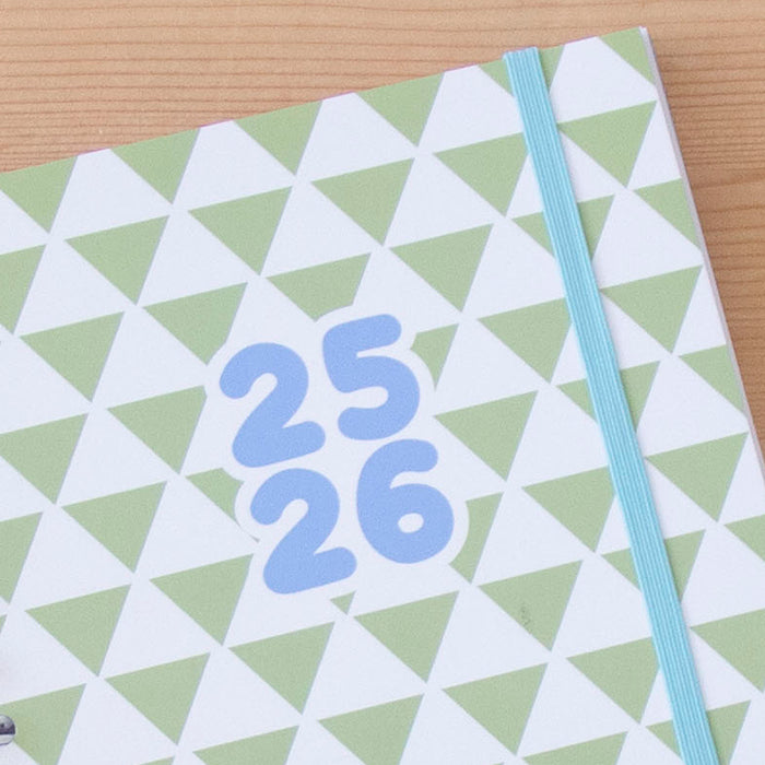 Agenda A5 Semanal 2025/2026 Capa Dura GRAPHIC GREEN