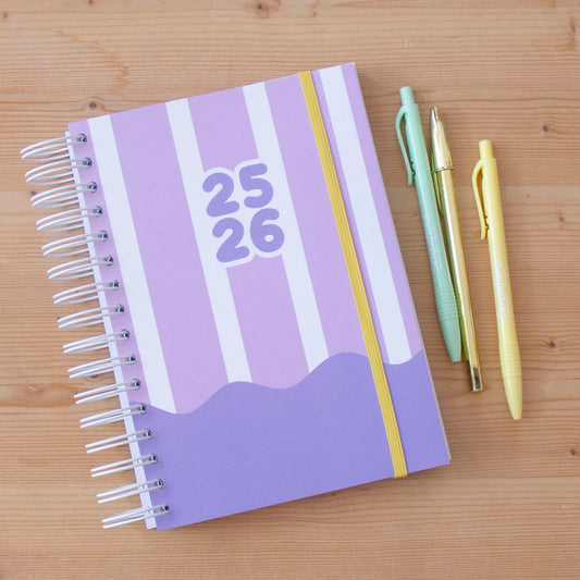Agenda A5 Semanal 2025/2026 Capa Dura ICE CREAM