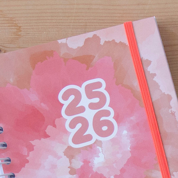 Agenda A5 Semanal 2025/2026 Capa Dura TIE DYE