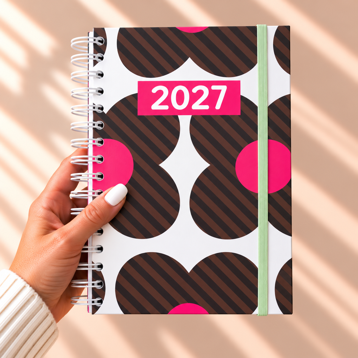 PRÉ-VENDA Agenda A5 Diária 2027 PINK SAFARI Flowers