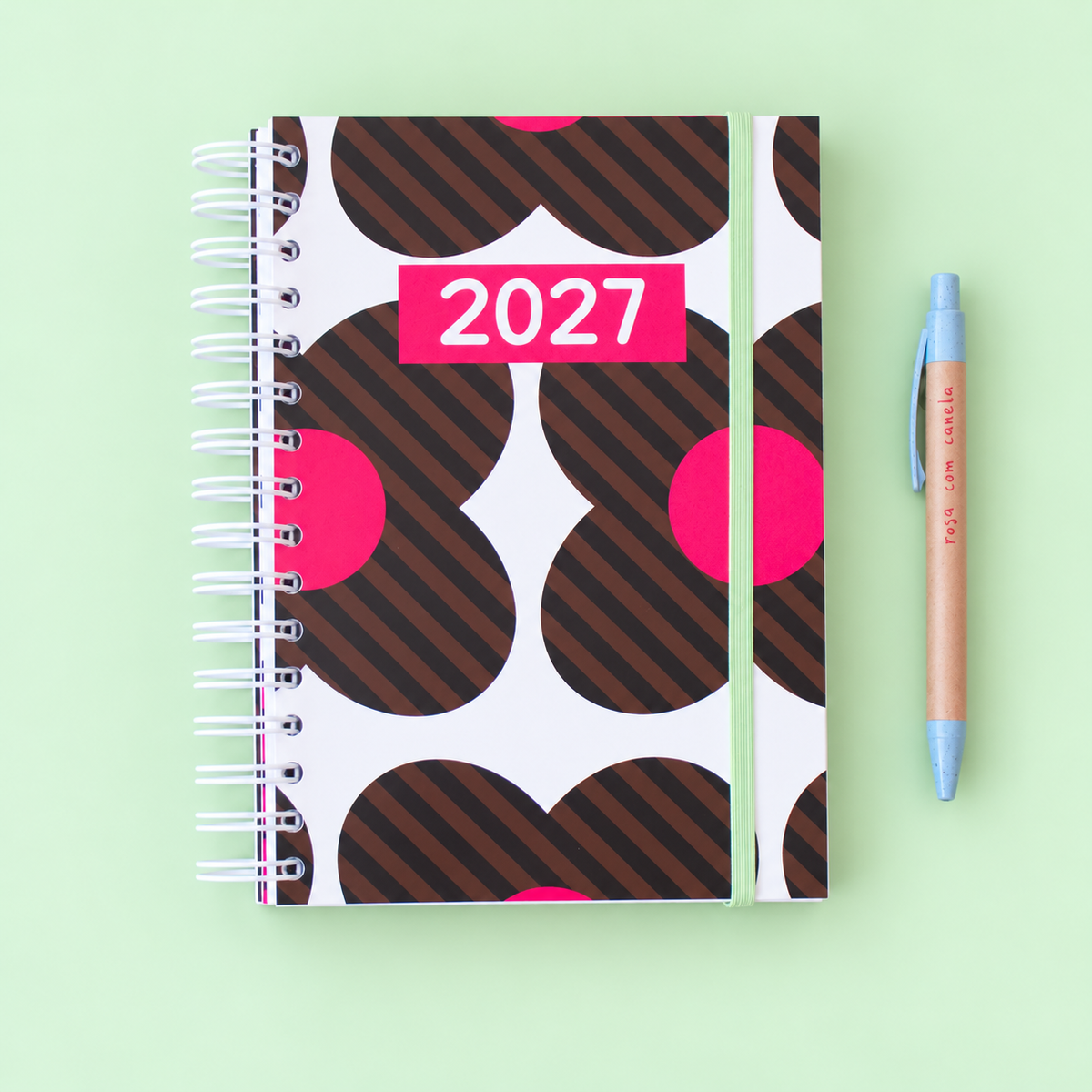 PRÉ-VENDA Agenda A5 Semanal 2027 PINK SAFARI Flowers