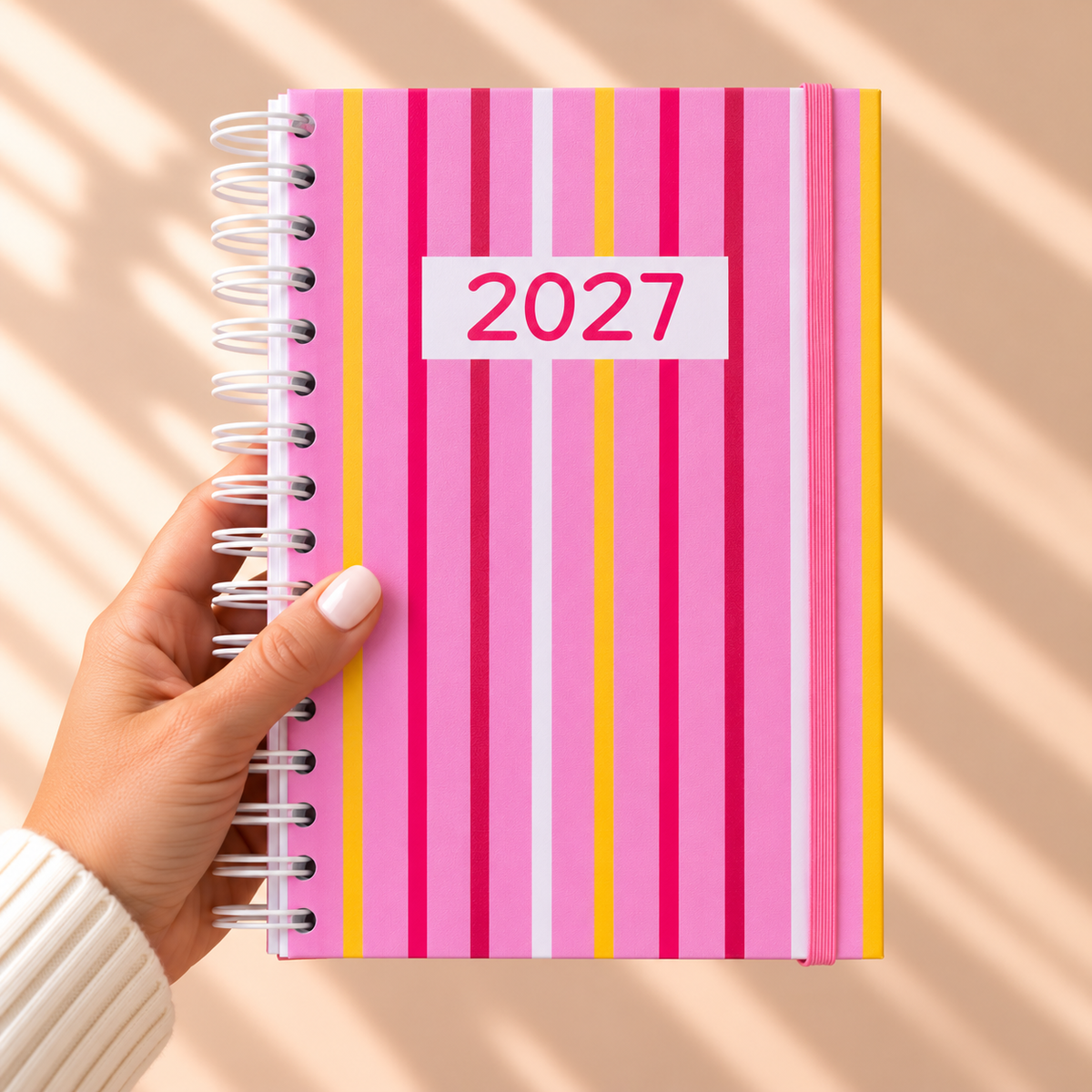 PRÉ-VENDA Agenda A5 Diária 2027 POP ART Stripes