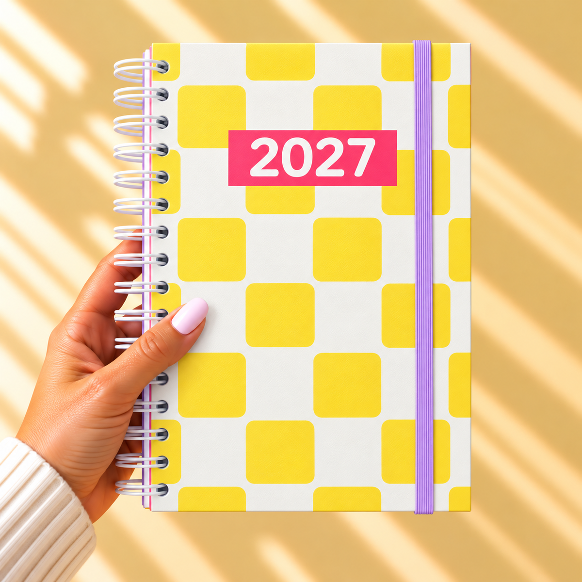 PRÉ-VENDA Agenda A5 Diária 2027 RAINBOW Yellow