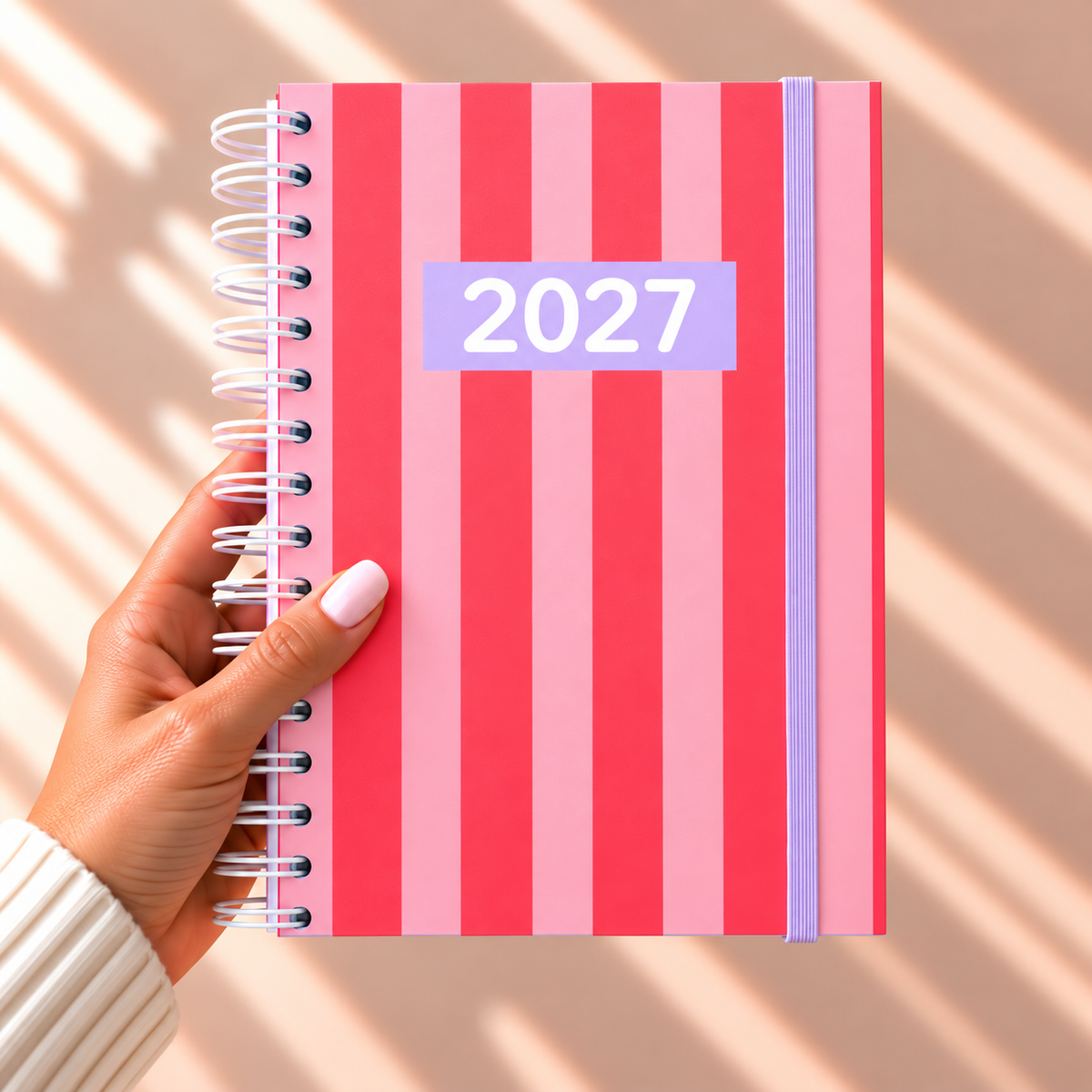 PRÉ-VENDA Agenda A5 Semanal 2027 RETRO Stripes