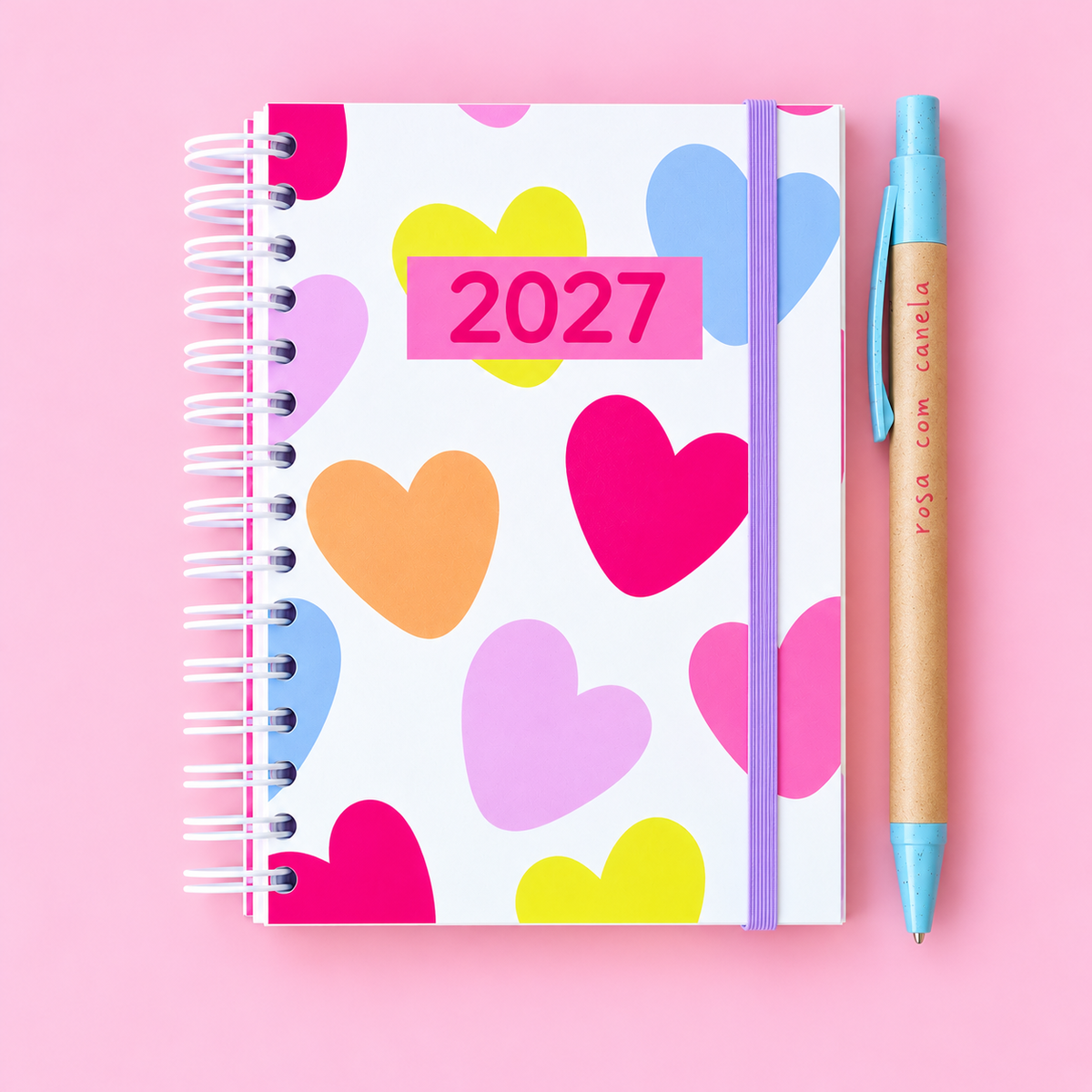 PRÉ-VENDA Agenda A6 Diária 2027 JOY Hearts