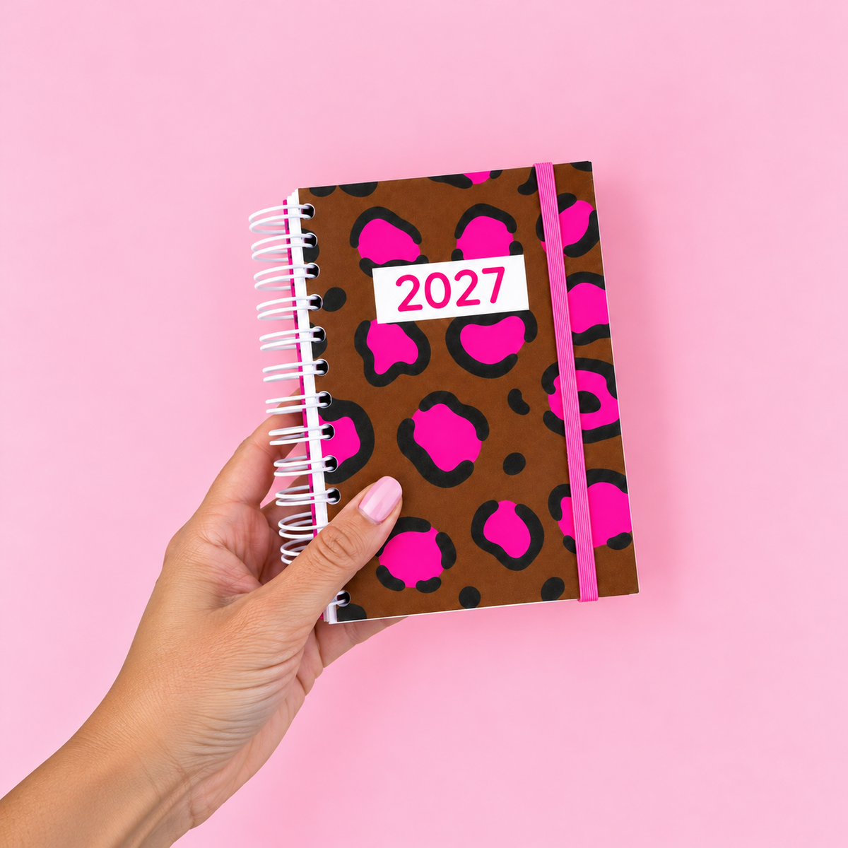 PRÉ-VENDA Agenda A6 Semanal 2027 PINK SAFARI