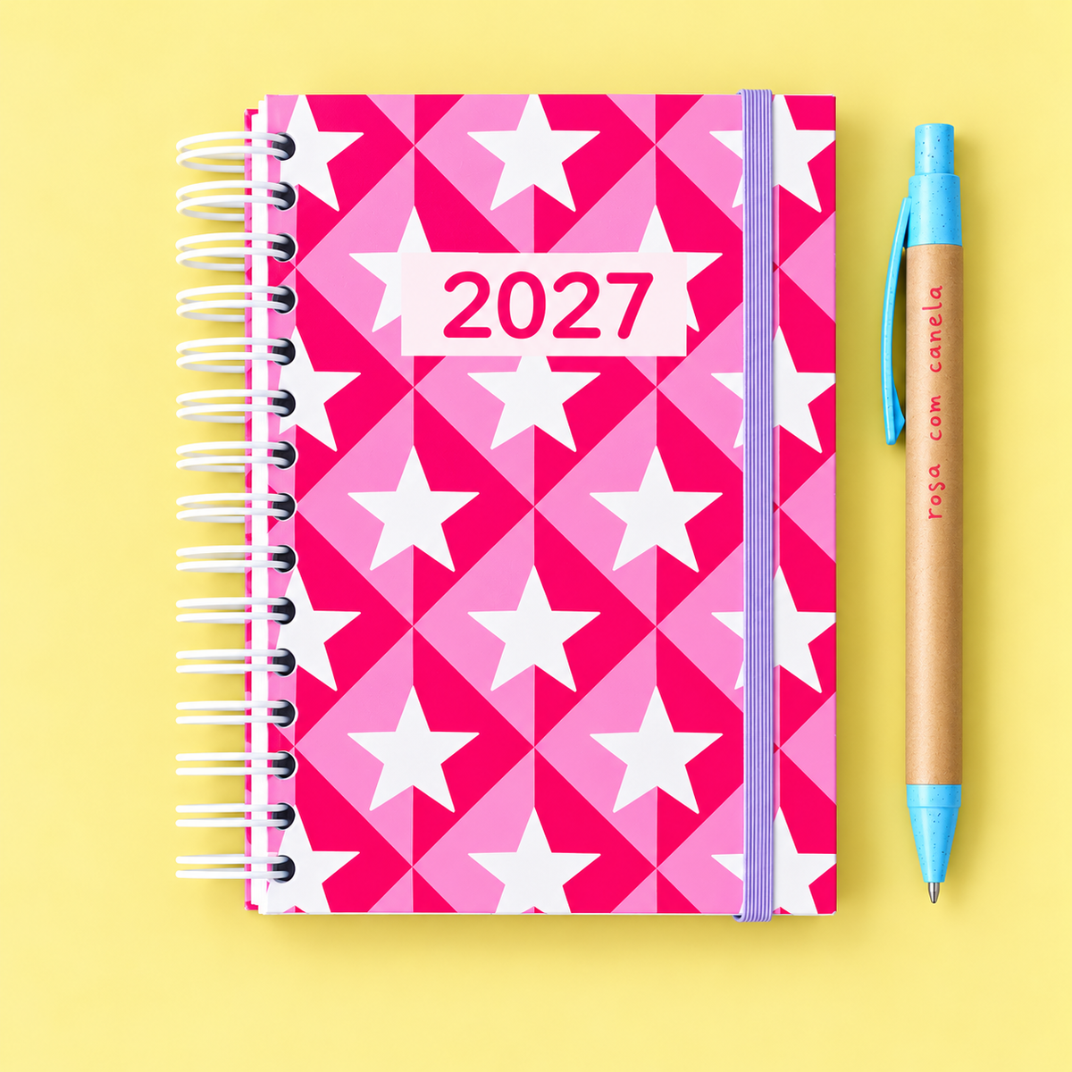 PRÉ-VENDA Agenda A6 Semanal 2027 POP ART Stars