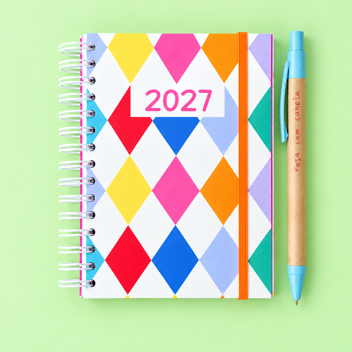 PRÉ-VENDA Agenda A6 Diária 2027 RAINBOW