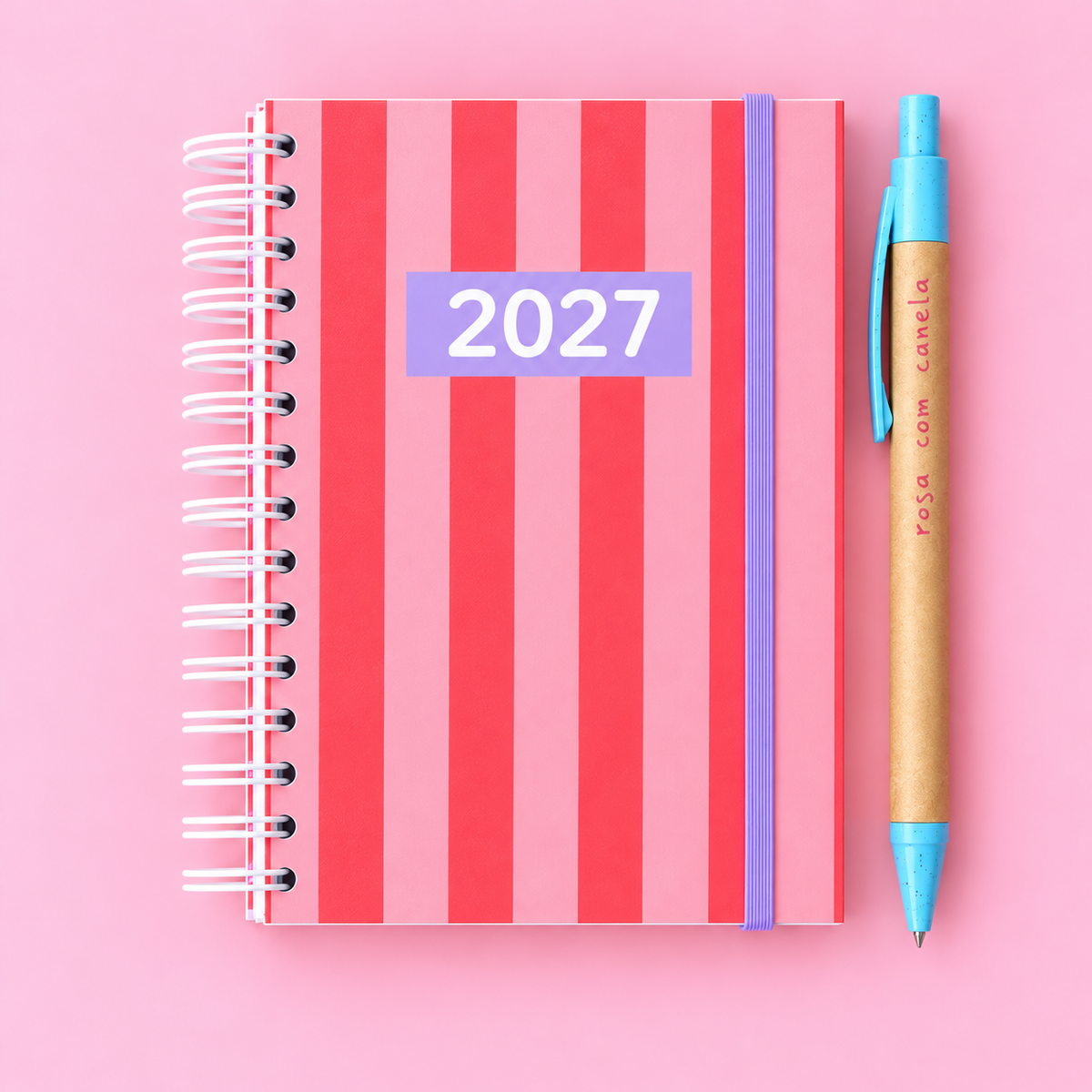PRÉ-VENDA Agenda A6 Diária 2027 RETRO Stripes