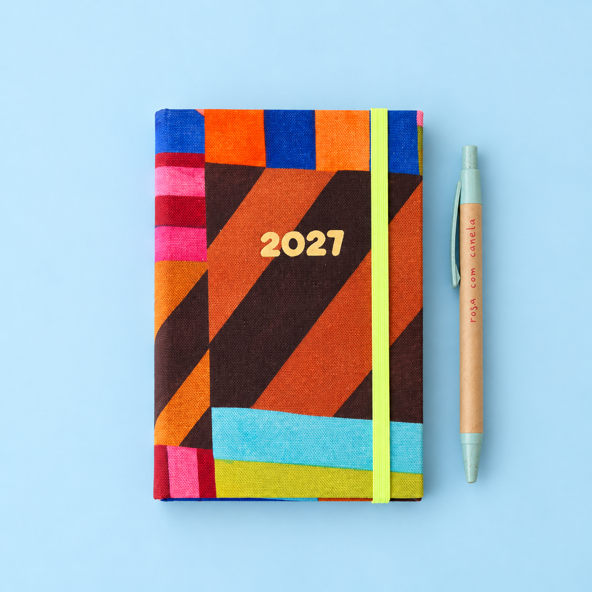 PRÉ-VENDA Agenda A6 Semanal 2027 Tecido 1022