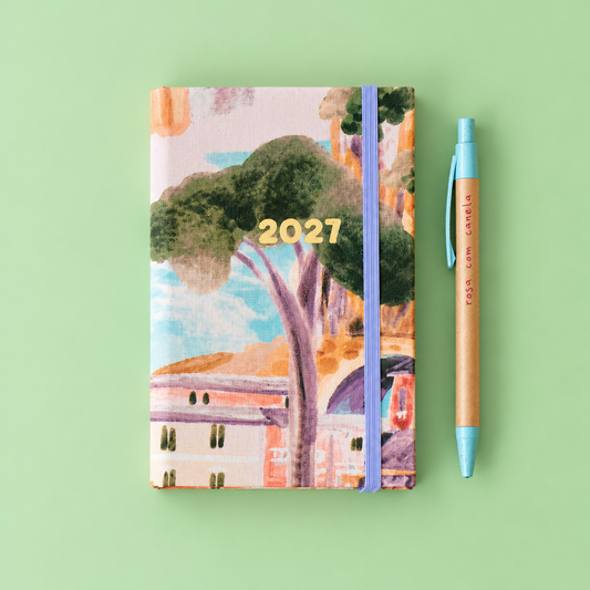 PRÉ-VENDA Agenda A6 Diária 2027 Tecido 1030