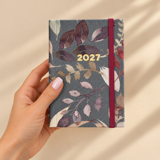 PRÉ-VENDA Agenda A6 Semanal 2027 Tecido 1032