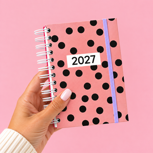PRÉ-VENDA Agenda A6 Semanal 2027 CLASSIC PINK
