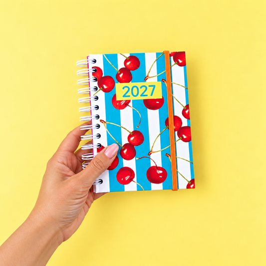 PRÉ-VENDA Agenda A6 Diária 2027 DOLCE VITA Cherry
