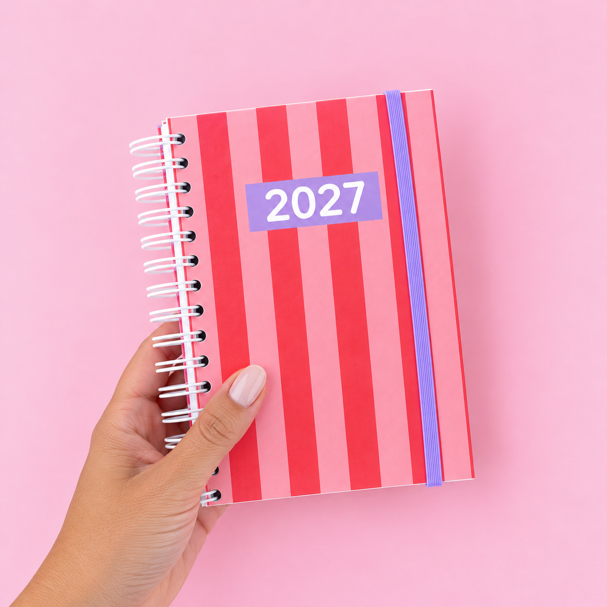PRÉ-VENDA Agenda A6 Semanal 2027 RETRO Stripes