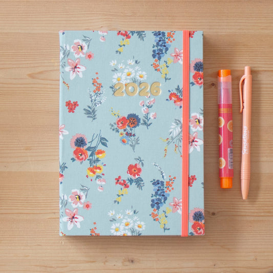 PRÉ-VENDA Agenda A5 Semanal 2026 Tecido 1000