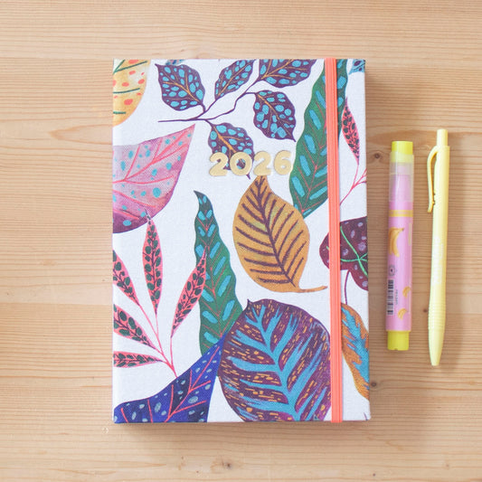 PRÉ-VENDA Agenda A5 Semanal 2026 Tecido 1001