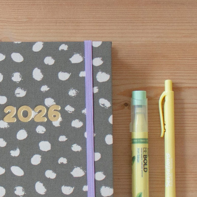 PRÉ-VENDA Agenda A5 Semanal 2026 Tecido 1002