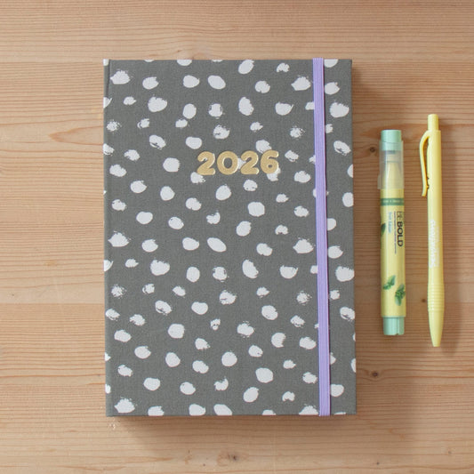 PRÉ-VENDA Agenda A5 Semanal 2026 Tecido 1002