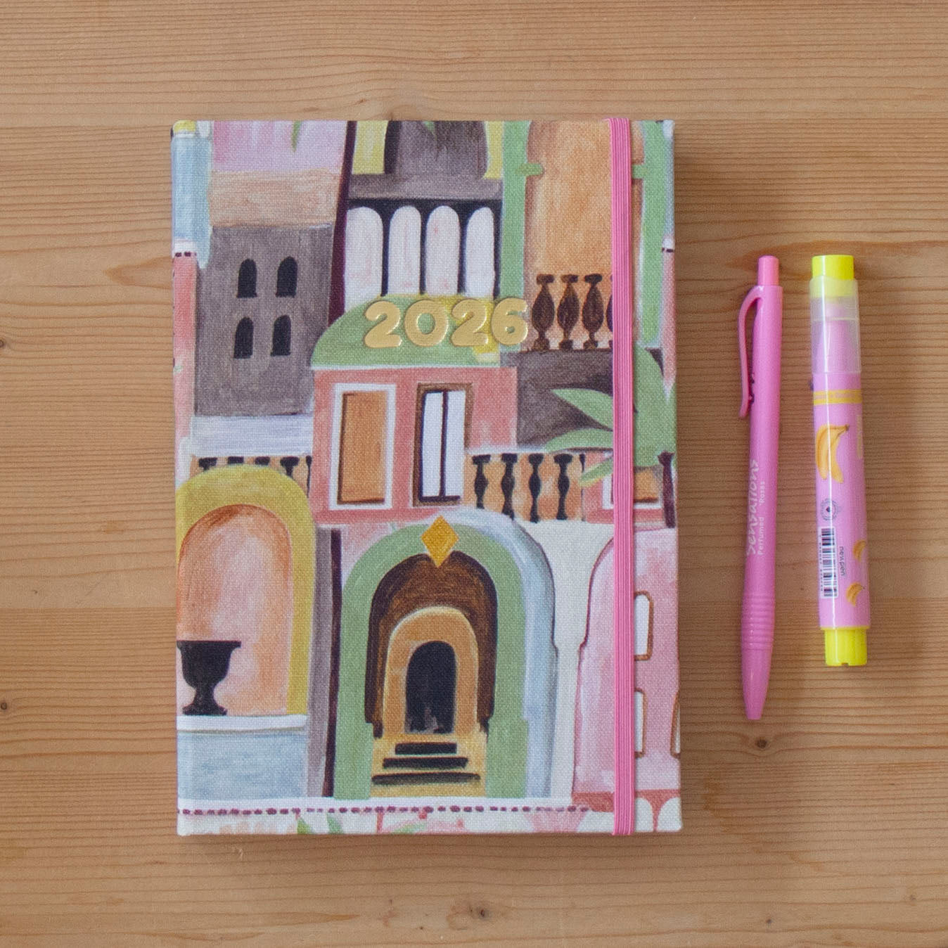 PRÉ-VENDA Agenda A5 Diária 2026 Tecido 1007