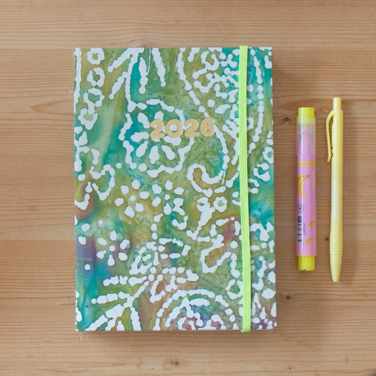 PRÉ-VENDA Agenda A5 Semanal 2026 Tecido 1009