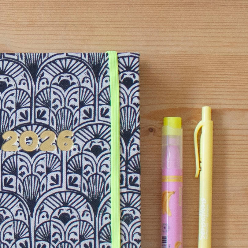 PRÉ-VENDA Agenda A5 Semanal 2026 Tecido 1010