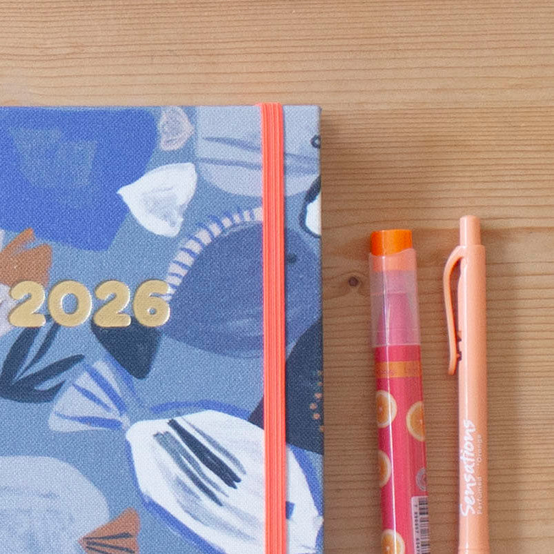 PRÉ-VENDA Agenda A5 Semanal 2026 Tecido 1012