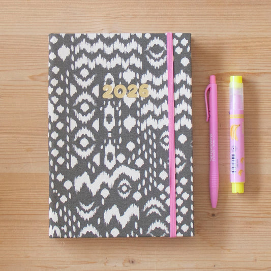 PRÉ-VENDA Agenda A5 Semanal 2026 Tecido 1015