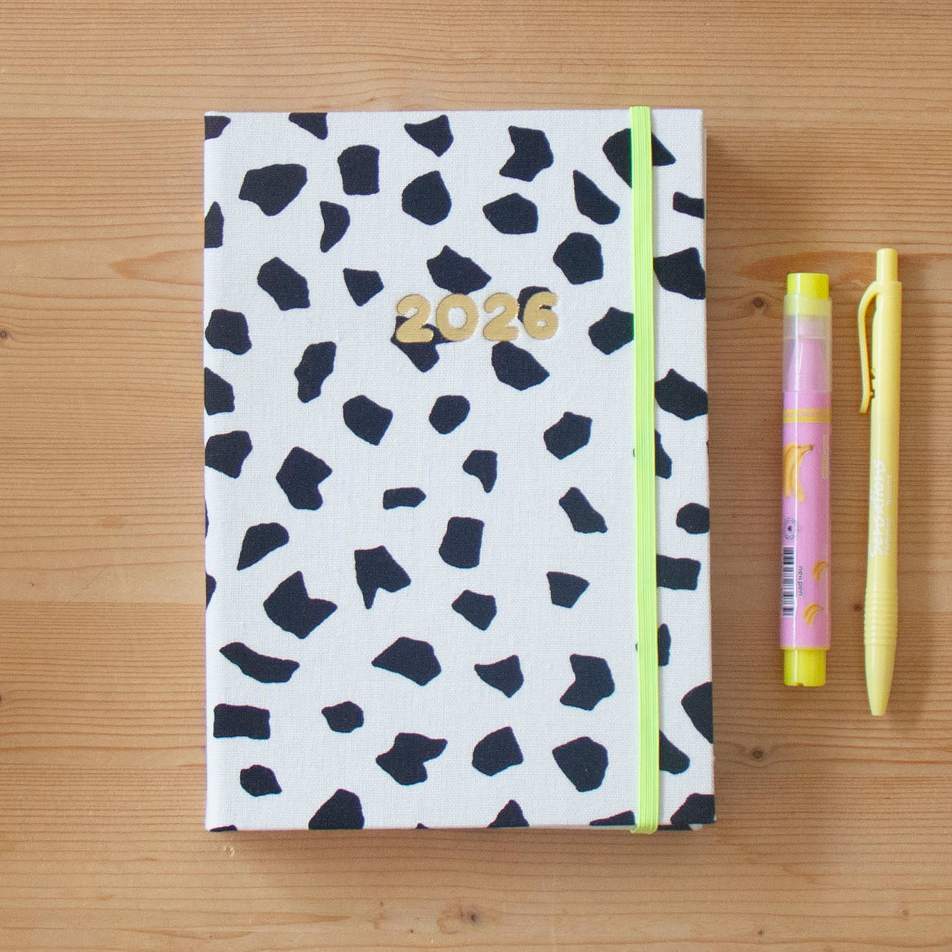 PRÉ-VENDA Agenda A5 Semanal 2026 Tecido BW