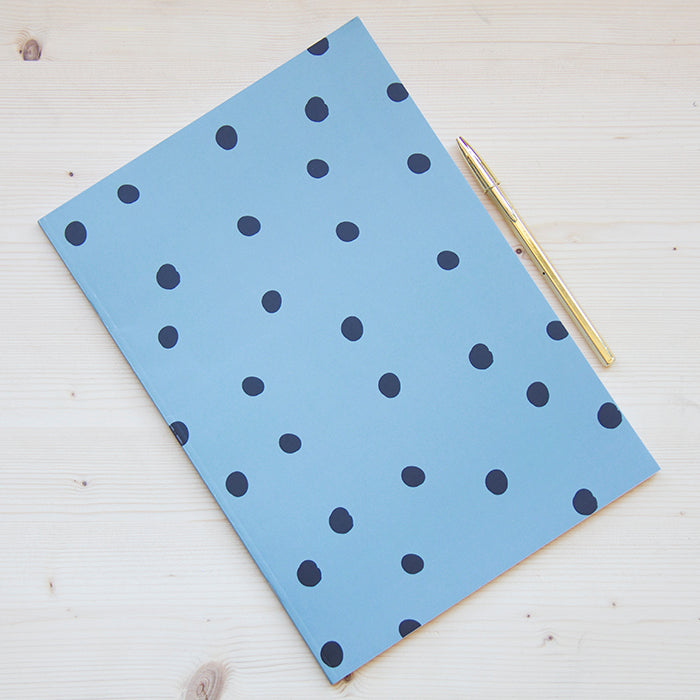 Caderno Agrafado A4 PAUTADO Dots Blue