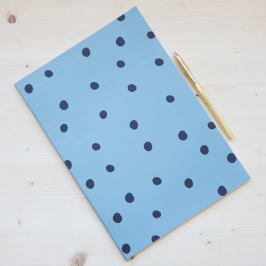 Caderno Agrafado A4 PAUTADO Dots Blue