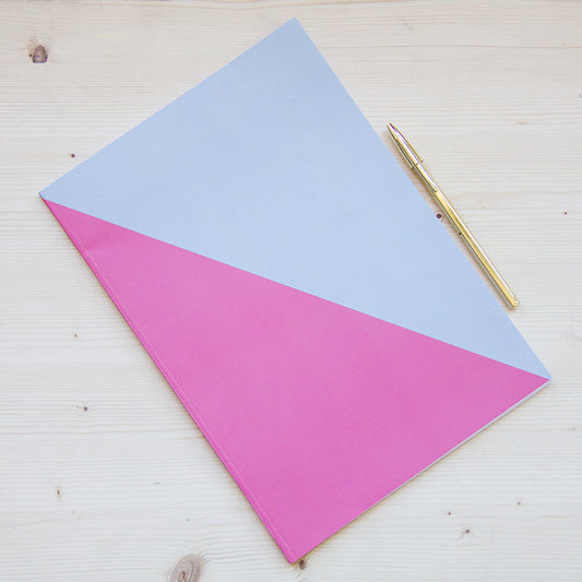 Caderno Agrafado A4 PAUTADO Pink Grey