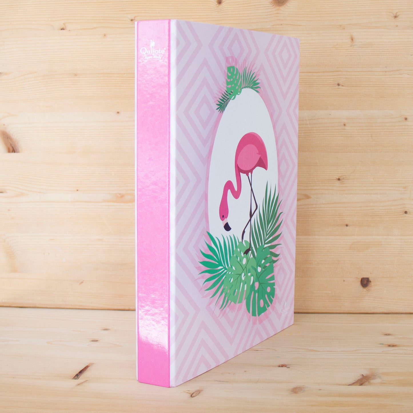Capa de Arquivo A4 Fina (4 cm) Flamingo Rosa