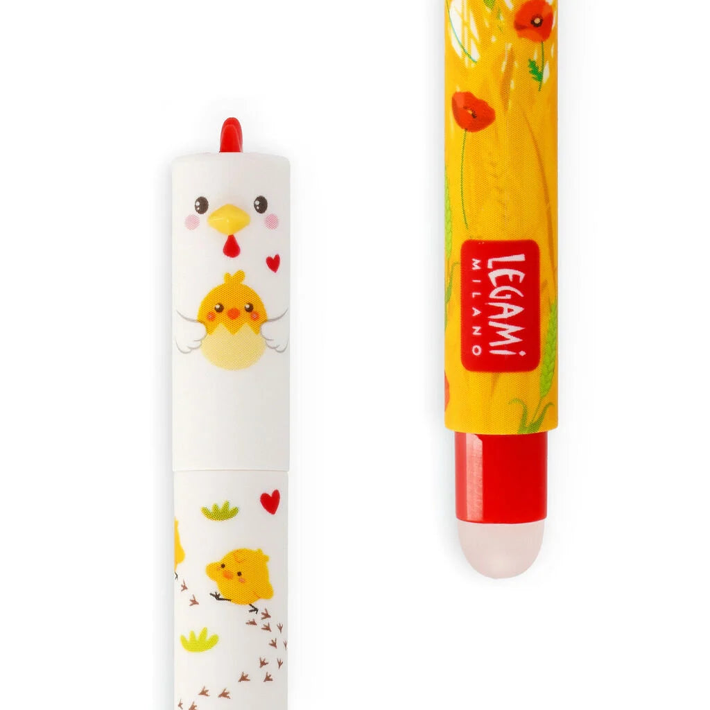Caneta Apagável (vermelha) Galinha
