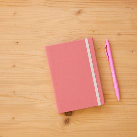 Caderno A6 tecido Old Pink