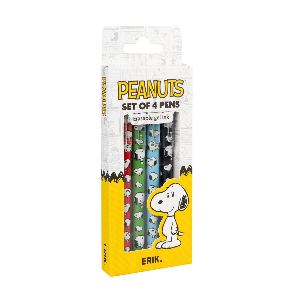 Kit 4 Canetas Apagáveis SNOOPY