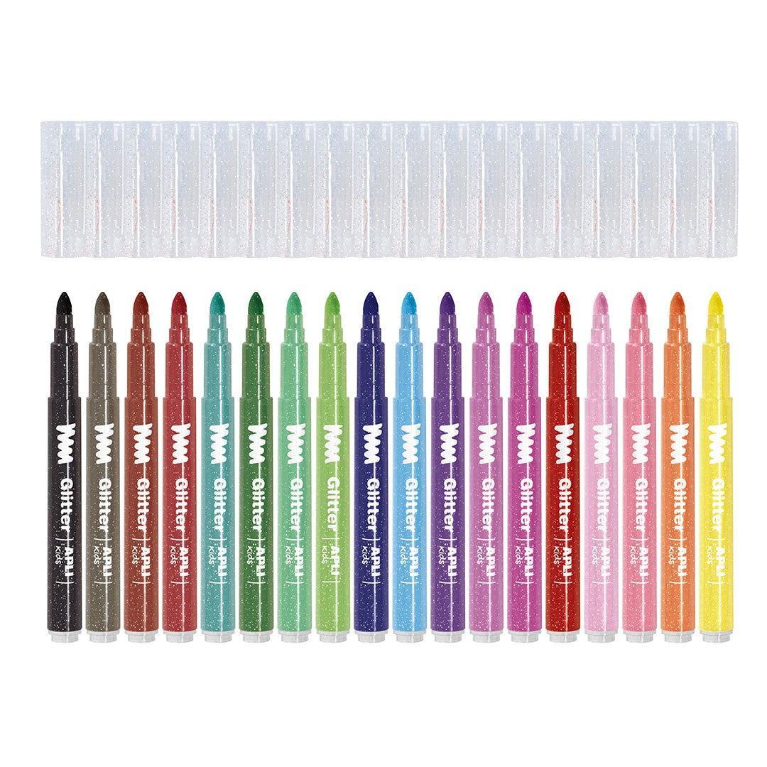 kit 18 Marcadores Glitter