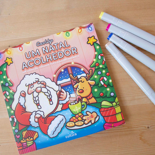Livro de Colorir Um Natal Acolhedor de Coco Wyo