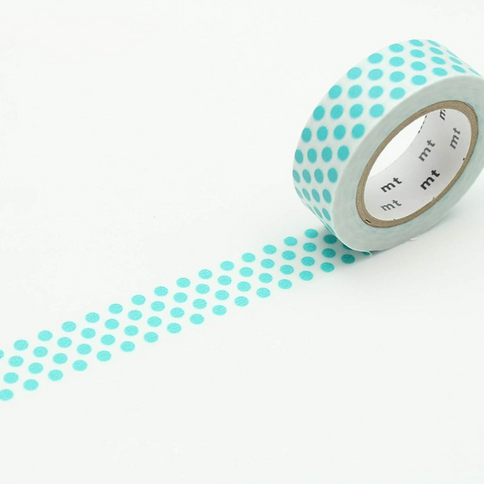 Washi Tape (15mm x 10m) Blue Dots